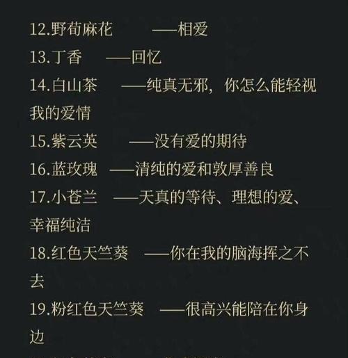 哪些花卉的花语是冷漠和高孤？它们各自代表了什么？
