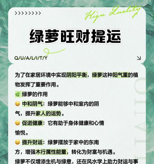 绿萝叶子养护的秘诀是什么？保持叶子翠绿！